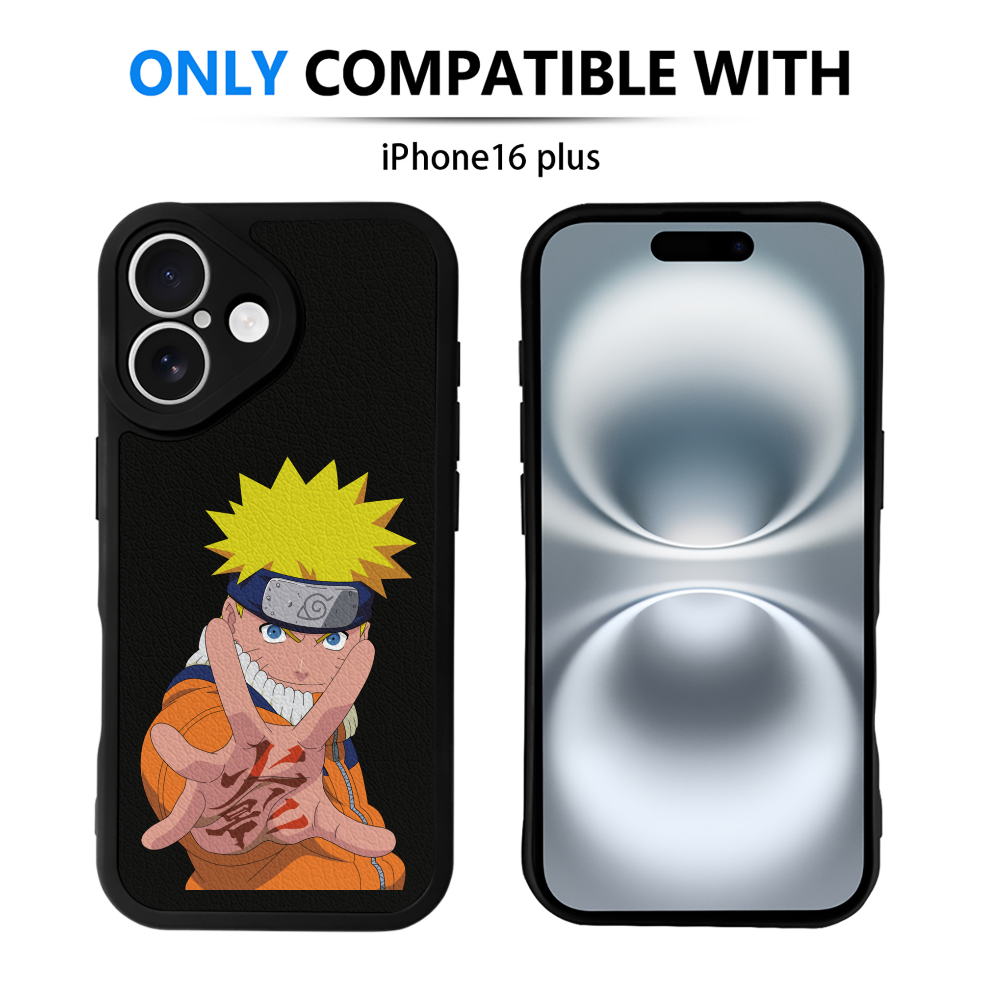 （画像用） NARUTO -ナルト- うずまき ナルト Uzumaki Naruto 【iPhone 16シリーズ対応】シリコンスマホケース（レザー調） 材質：シリコン